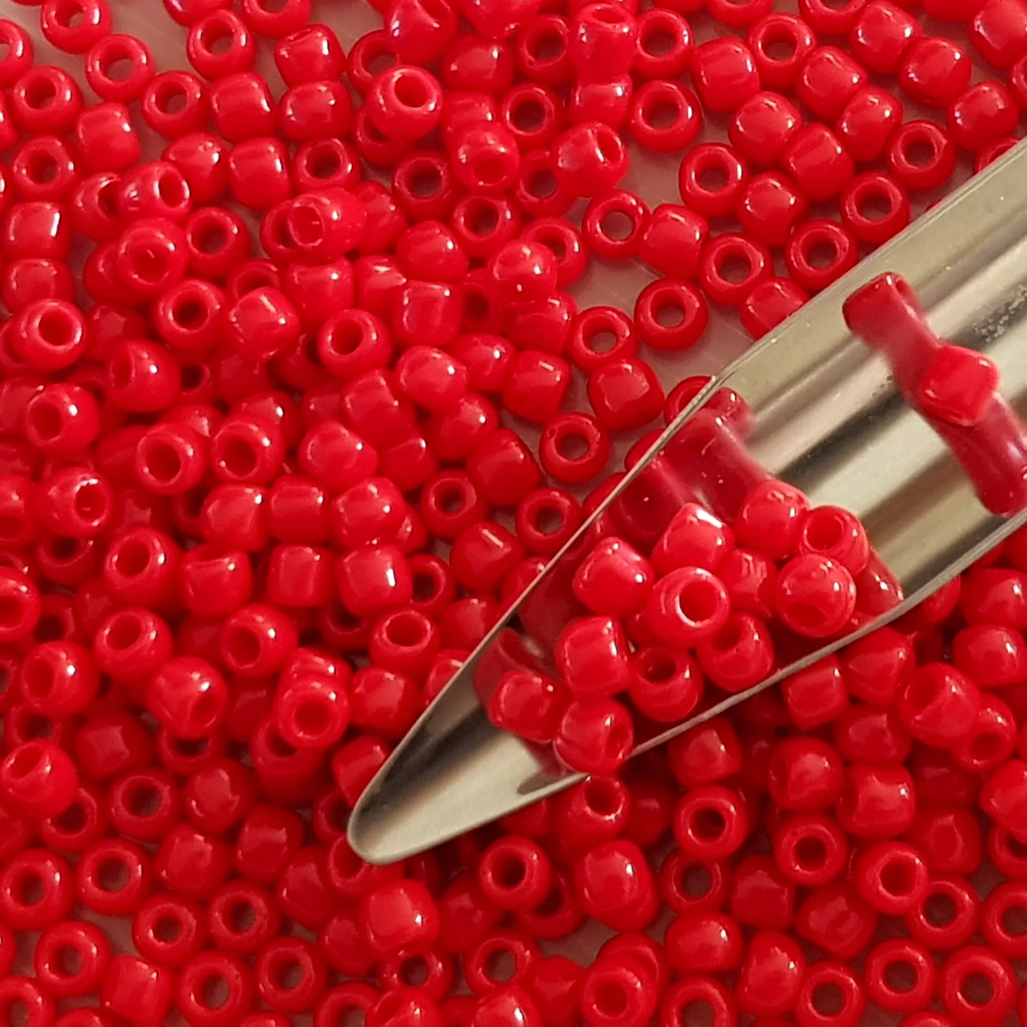 6/0 TR-45A Cherry Red Opaque 10g/30g Round Toho Seed Beads - Beading Supply