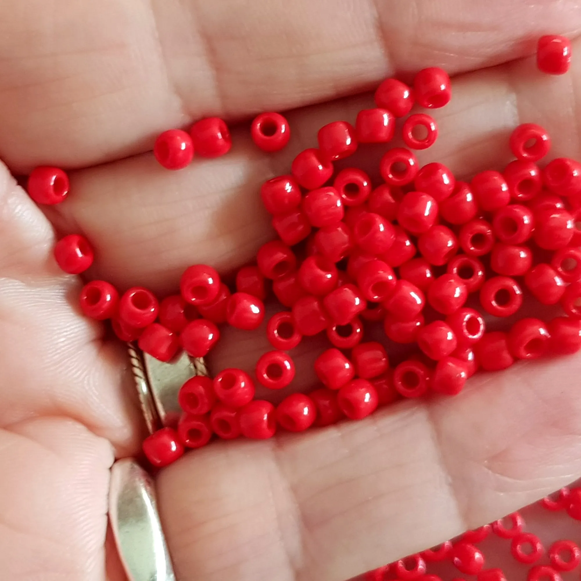 6/0 TR-45A Cherry Red Opaque 10g/30g Round Toho Seed Beads - Beading Supply