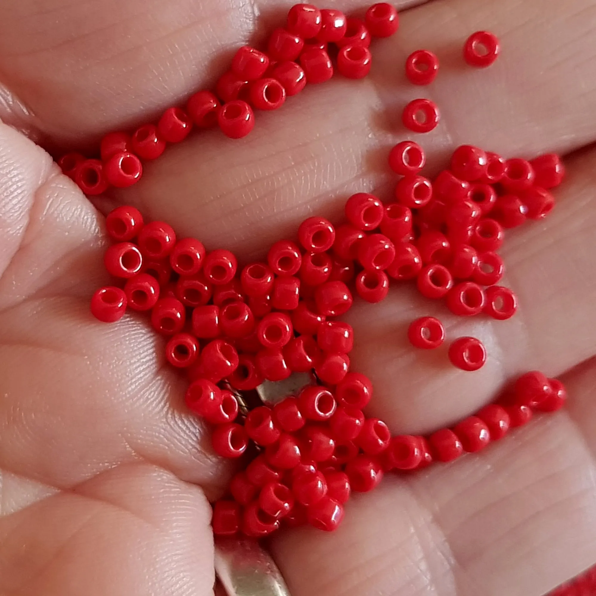 8/0 TR-45A Cherry Red Opaque 10g/30g Round Toho Seed Beads - Beading Supply