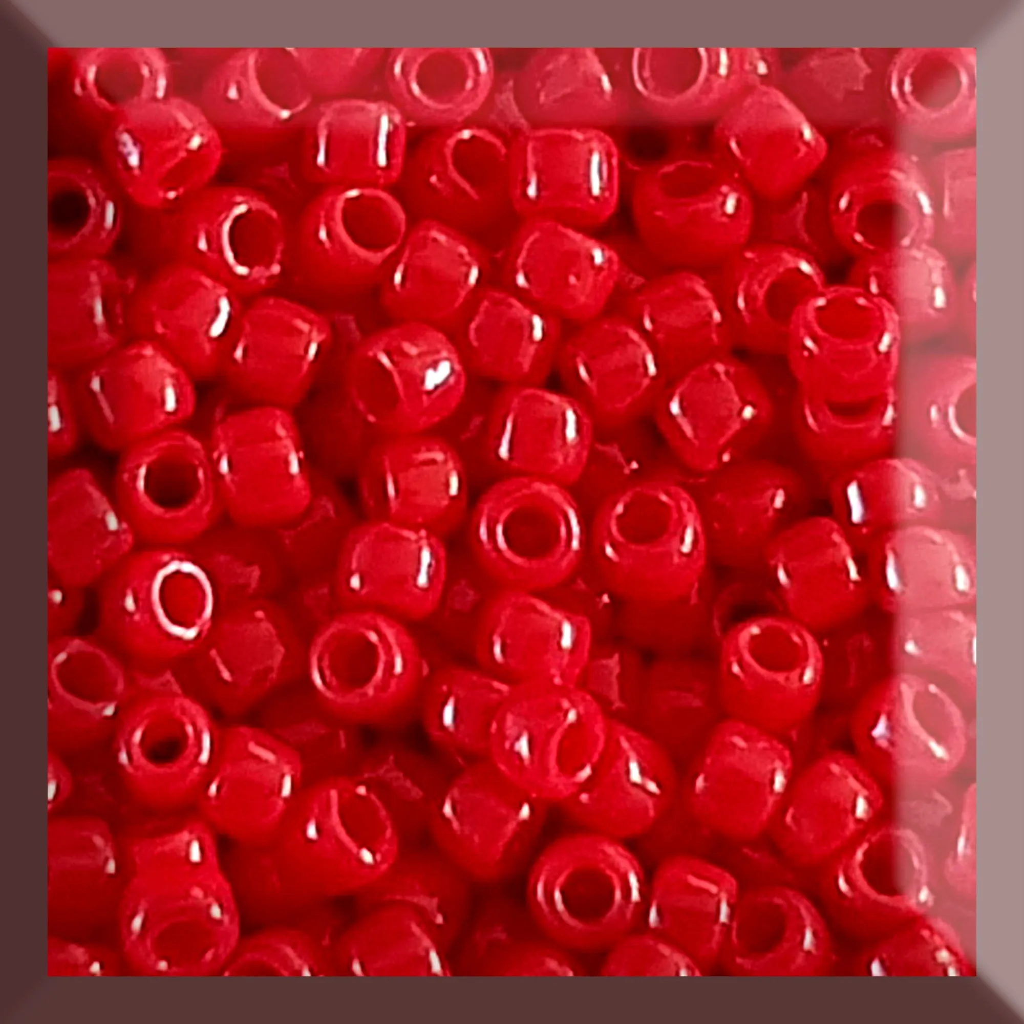 8/0 TR-45A Cherry Red Opaque 10g/30g Round Toho Seed Beads - Beading Supply