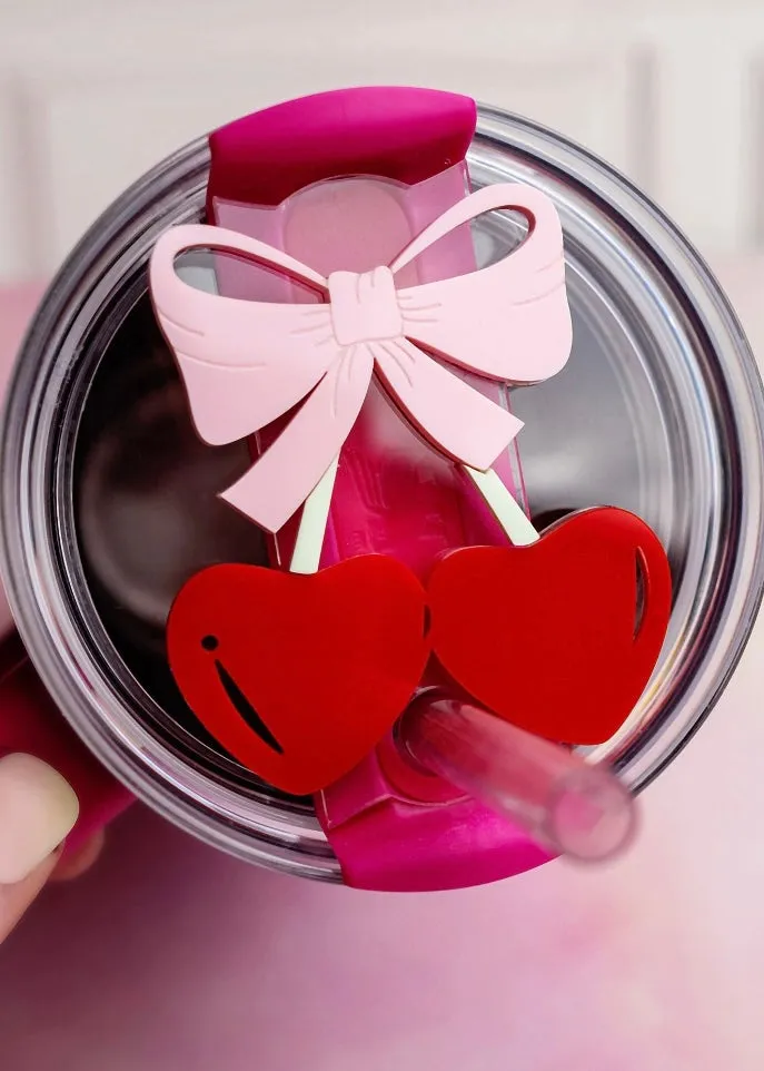 Acrylic Coquette Bow Tumbler Topper