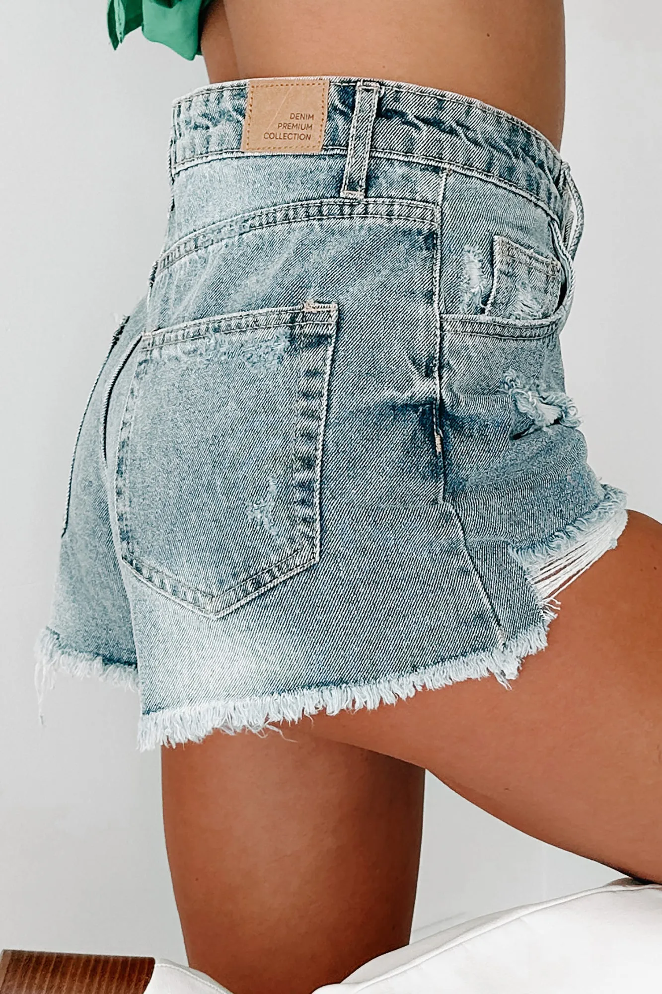 Adventure's Waiting Distressed High Rise Shorts (Medium)