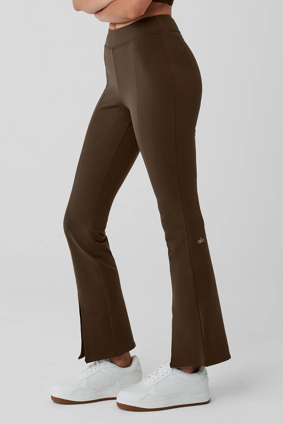 Airbrush High-Waist 7/8 Flutter Legging - Espresso