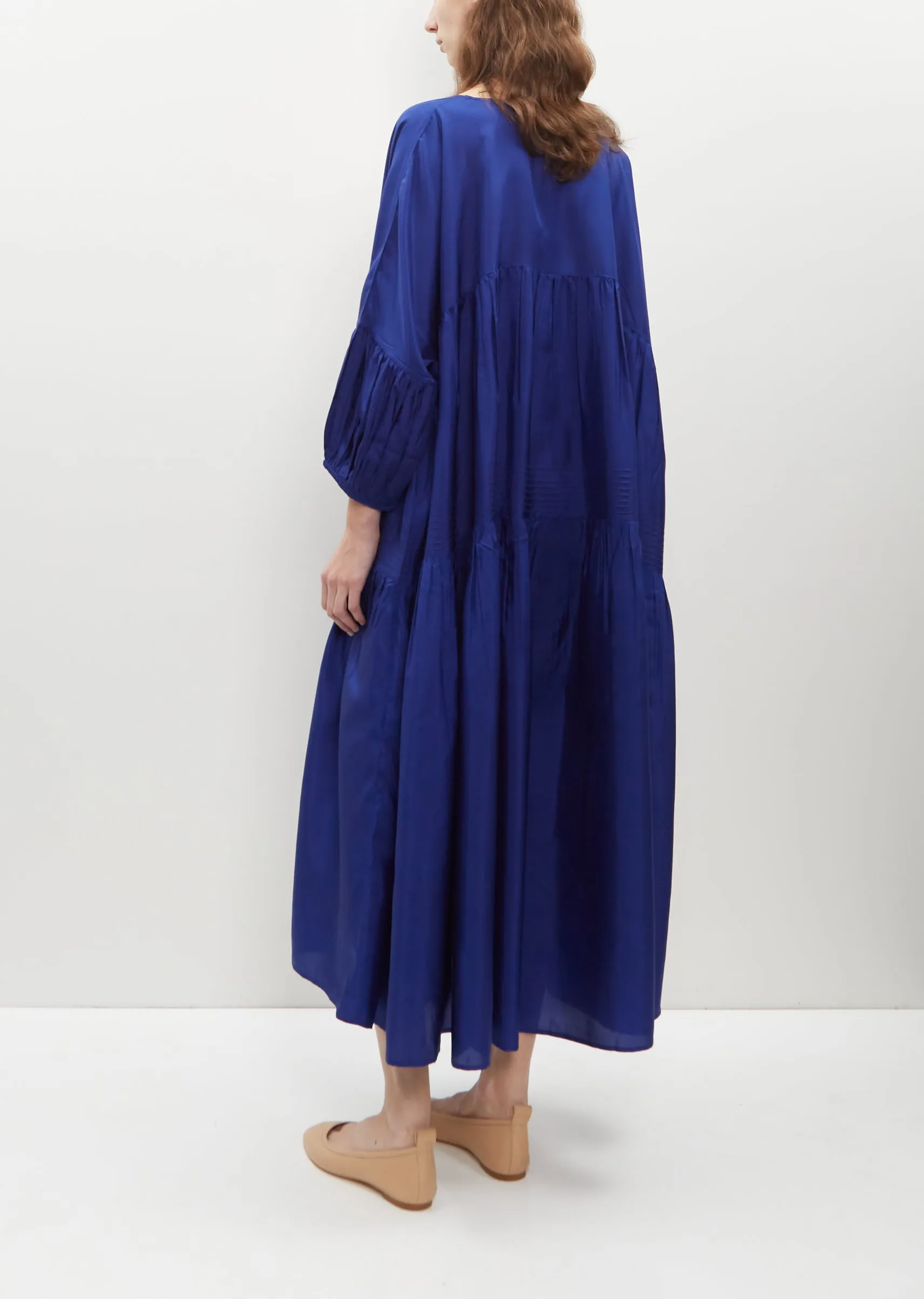 Airi Silk Habotai Maxi Dress — Ultramarine