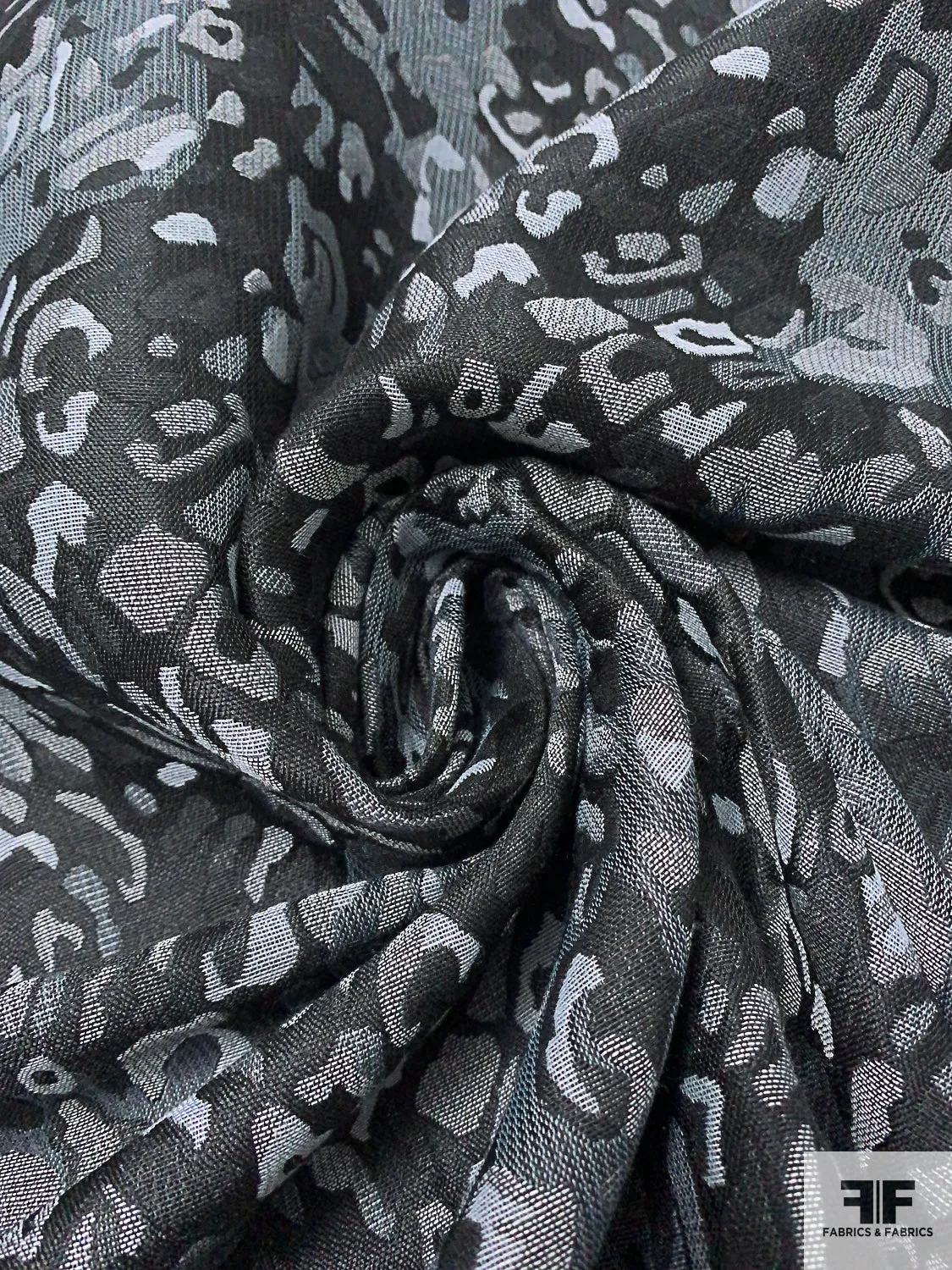 Animal Pattern Brocade - Black / Grey