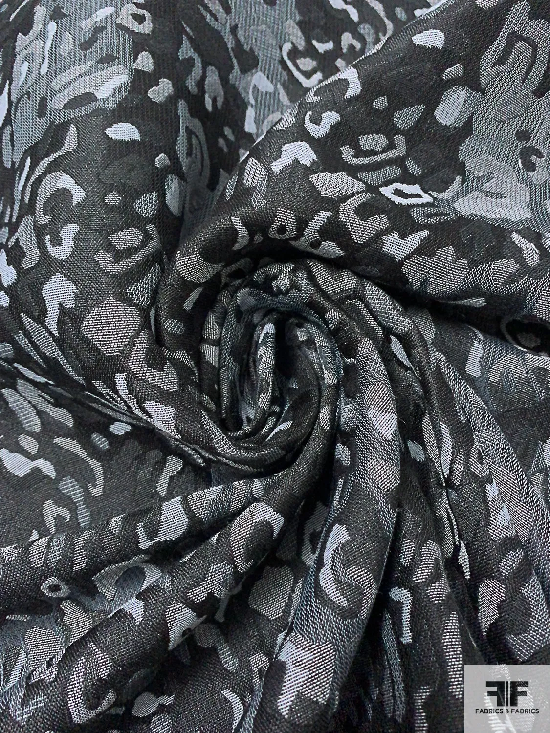 Animal Pattern Brocade - Black / Grey