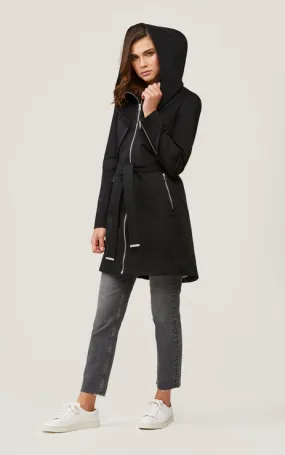 ARABELLA water-repellent trench coat with hood BLACK