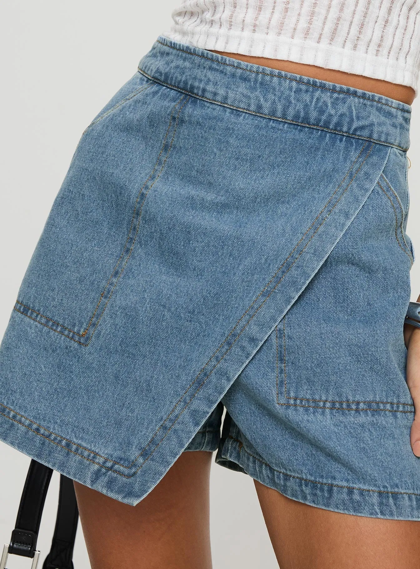 Bentiez Denim Skort Mid Wash