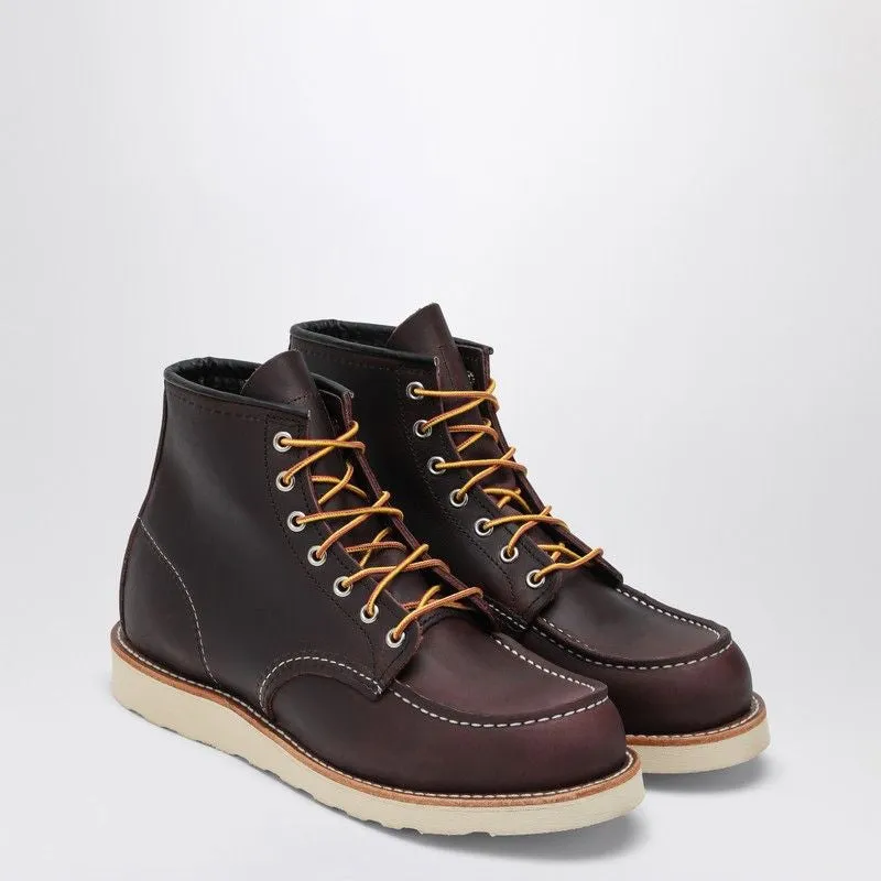 BLACK CHERRY EXCALIBUR CLASSIC MOC LEATHER BOOTS