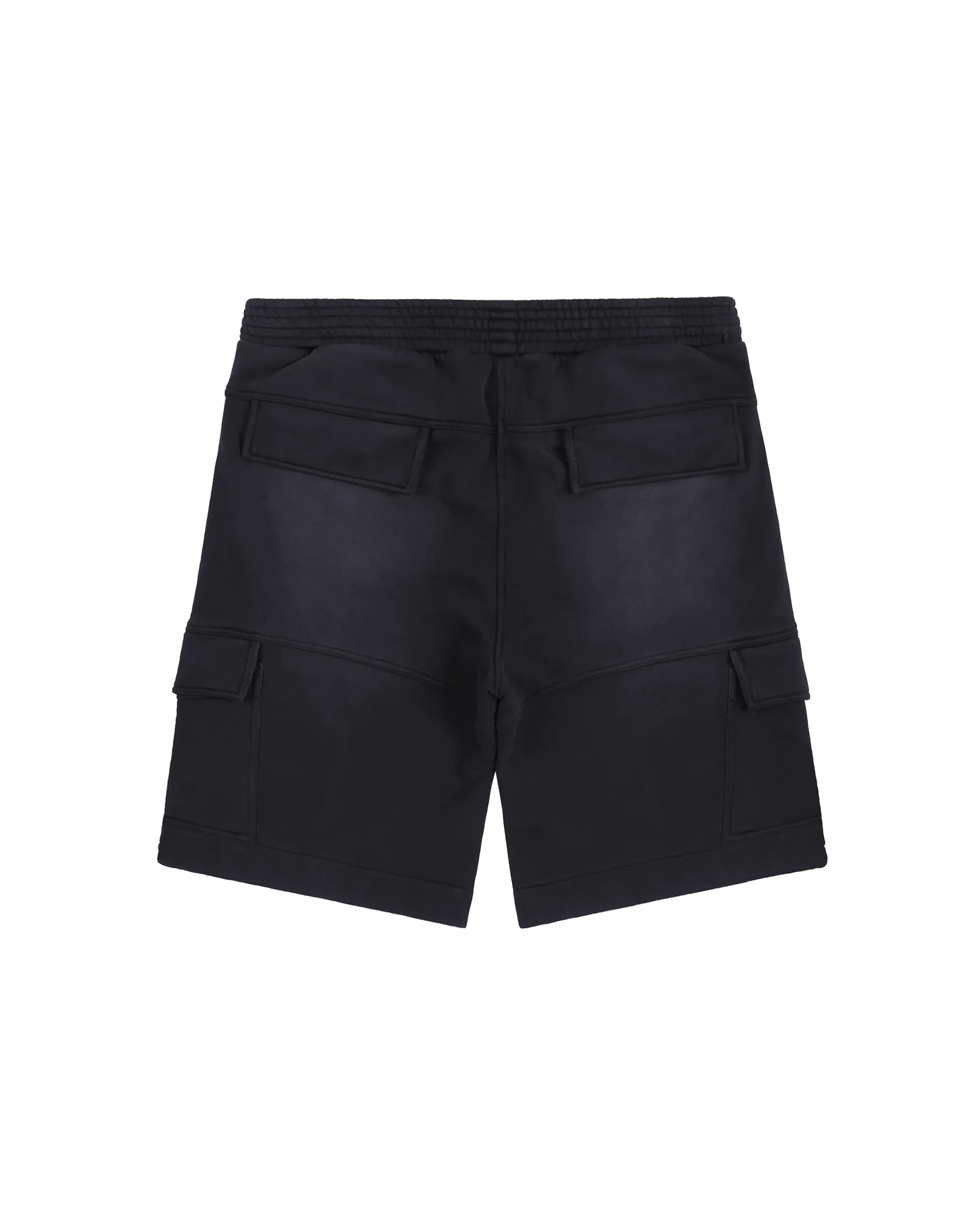 BLACK GARMENT DYE CARGO SHORTS