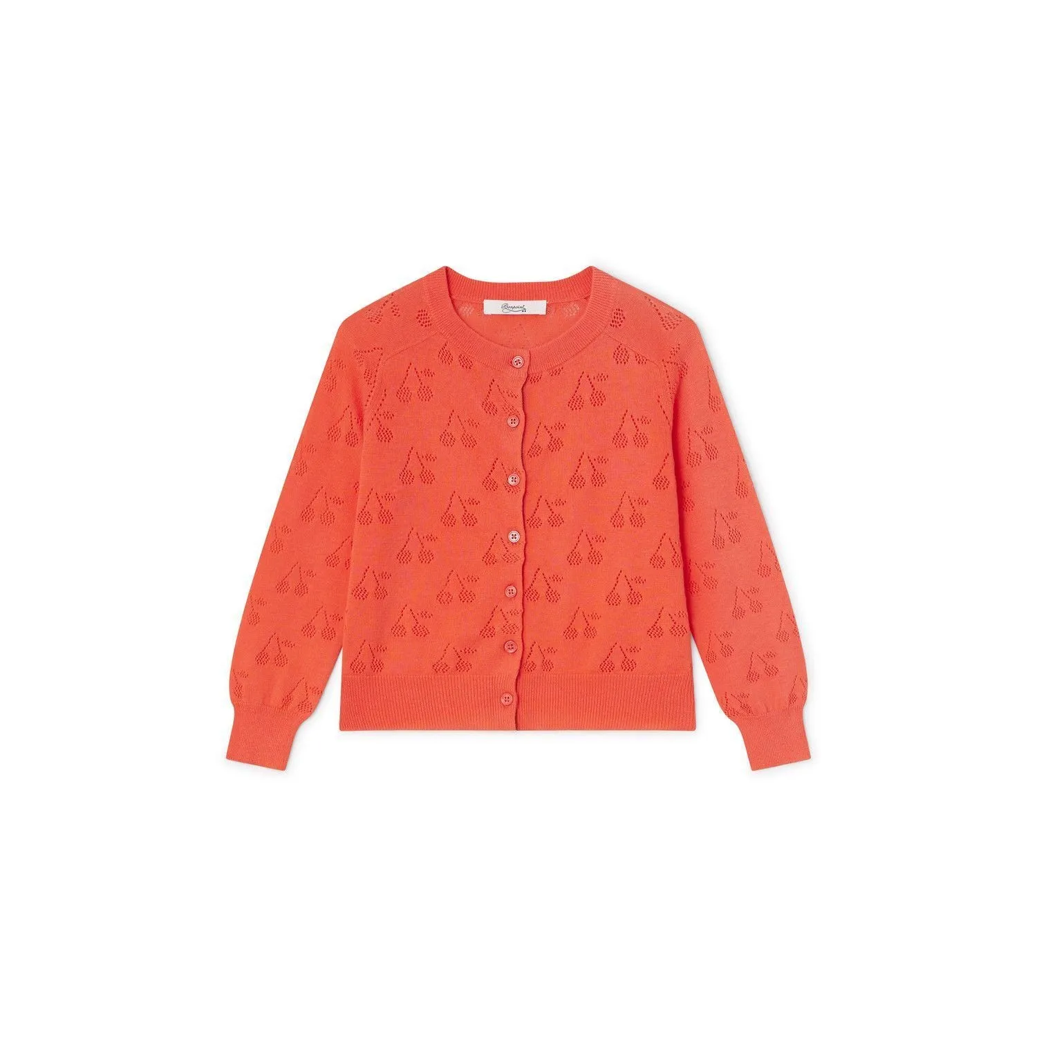 Bonpoint Openwork Cherry Cardigan