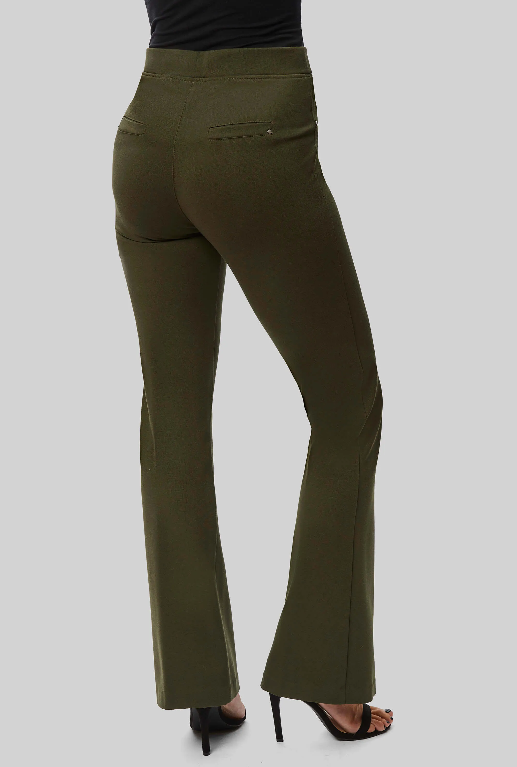 Boot Leg Trousers Green