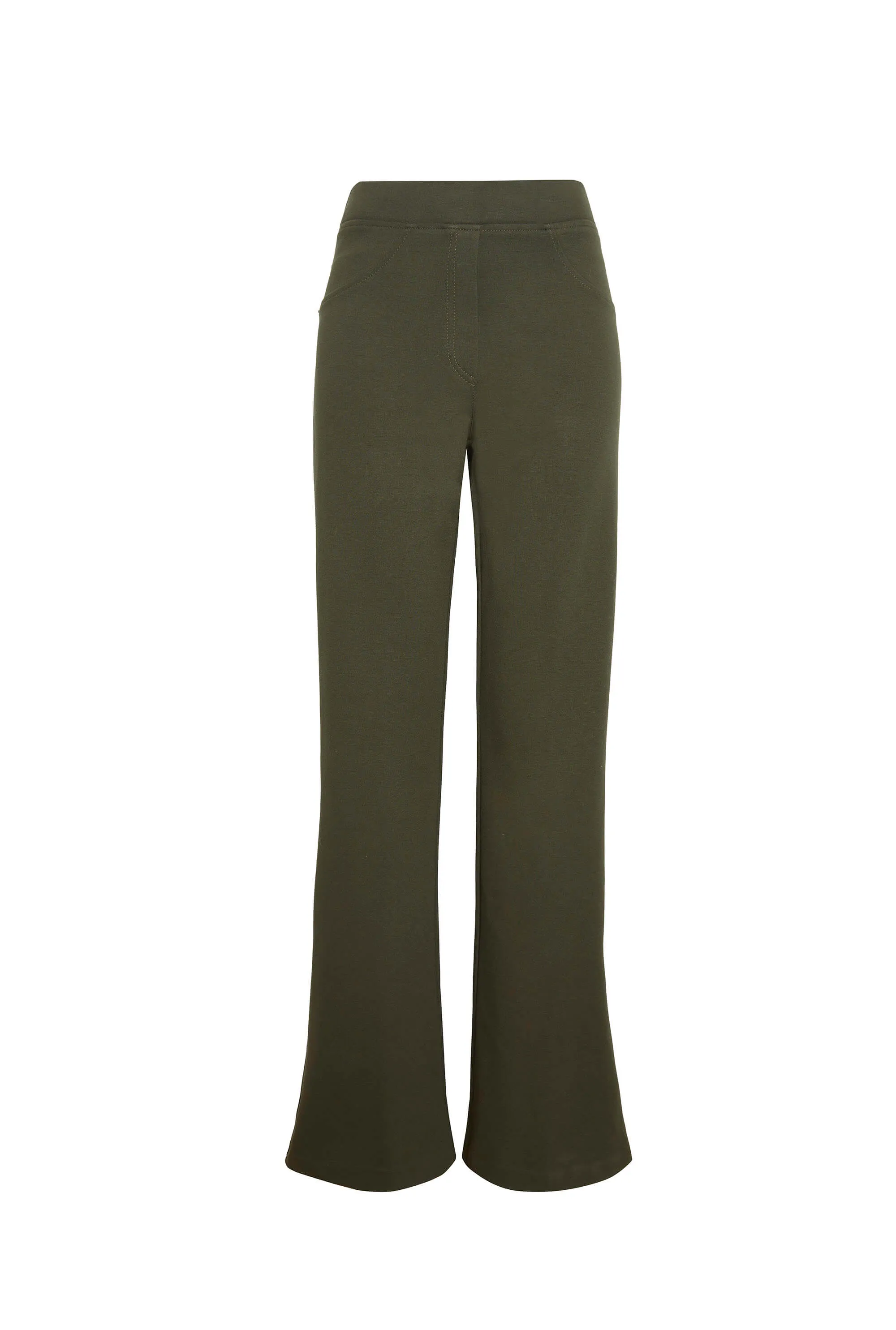 Boot Leg Trousers Green