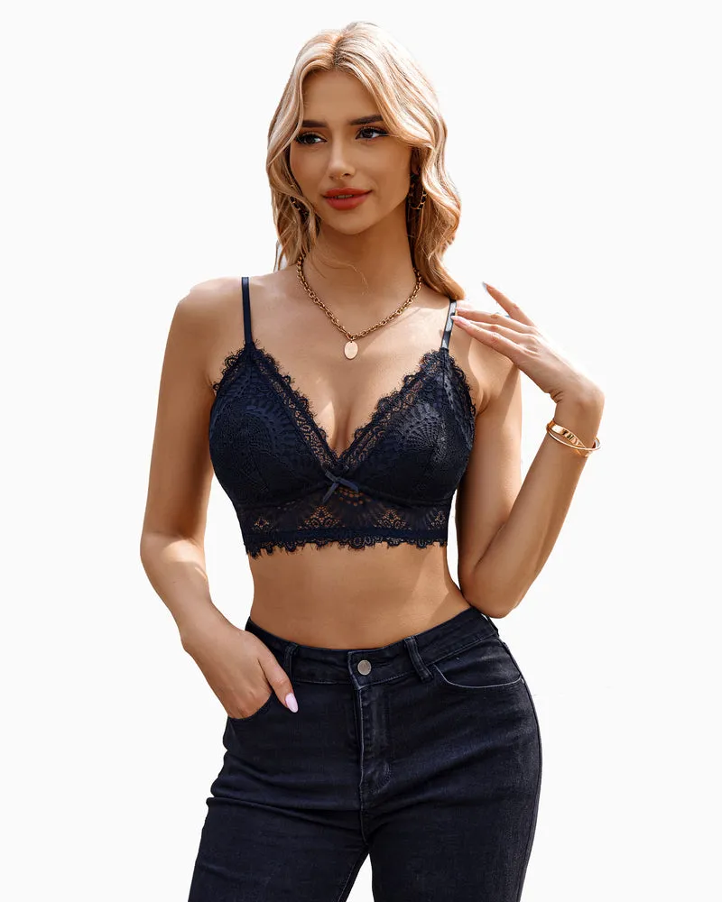 Bralette Lace Double-Layered Crop Top