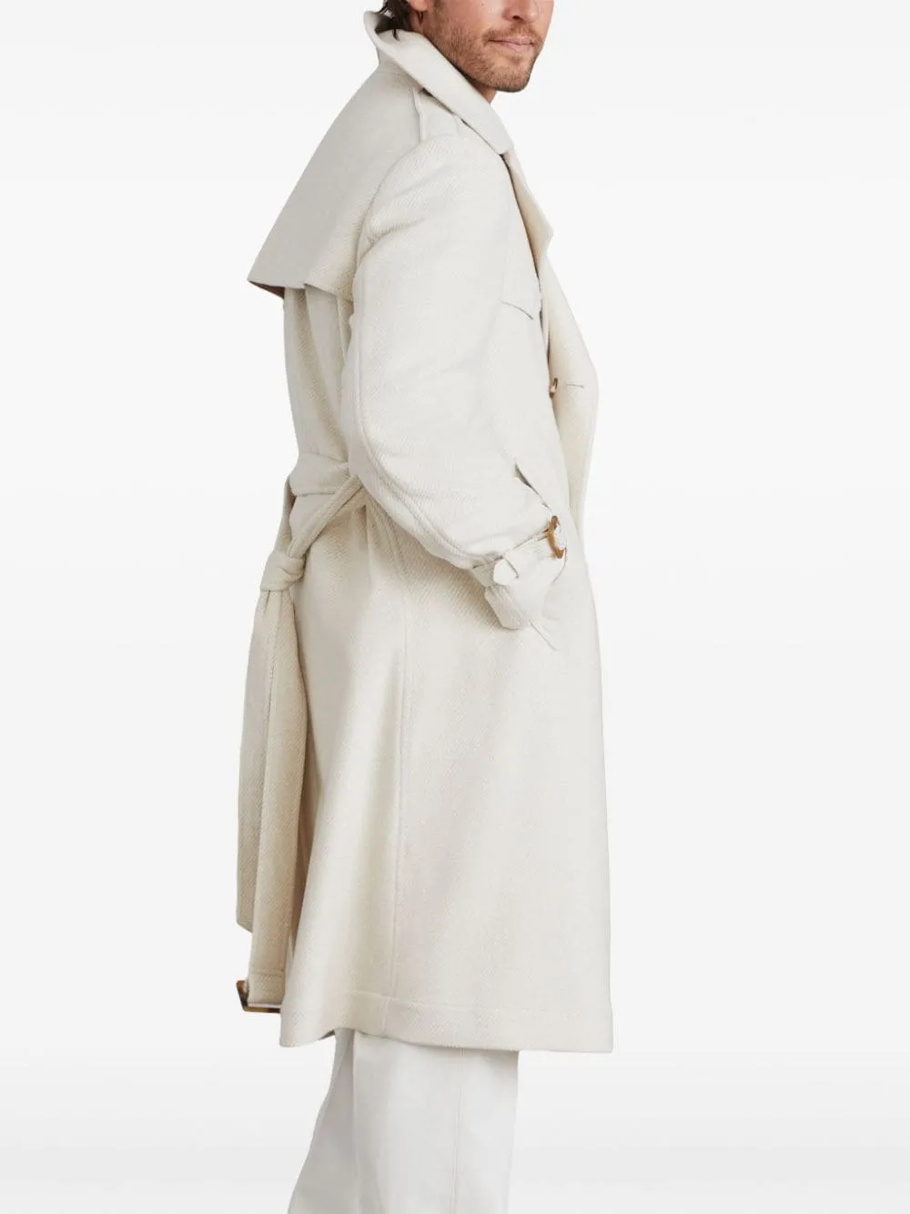 CASHMERE AND WOOL TRENCH COAT