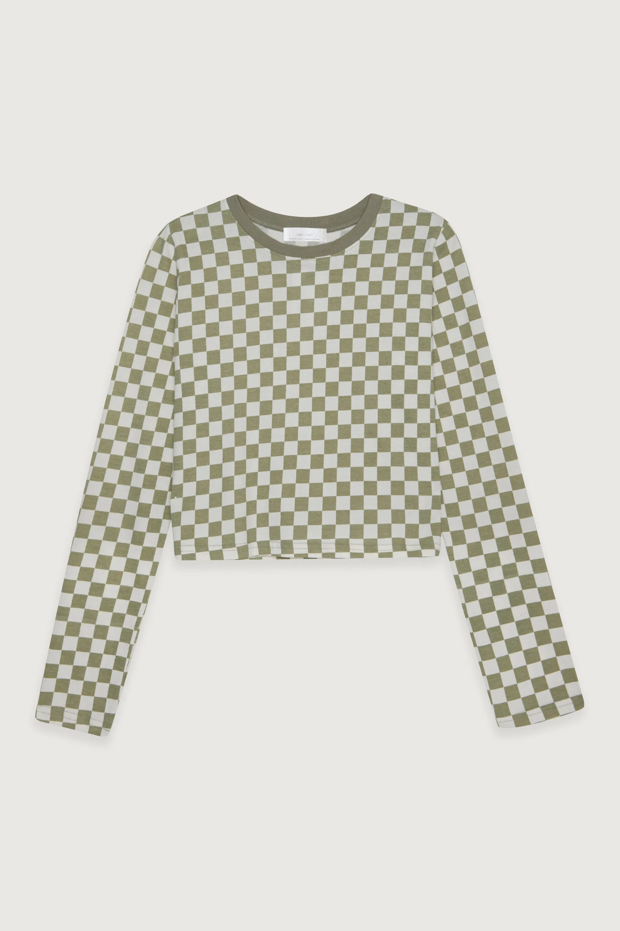 CHECKERED LONG SLEEVE TOP