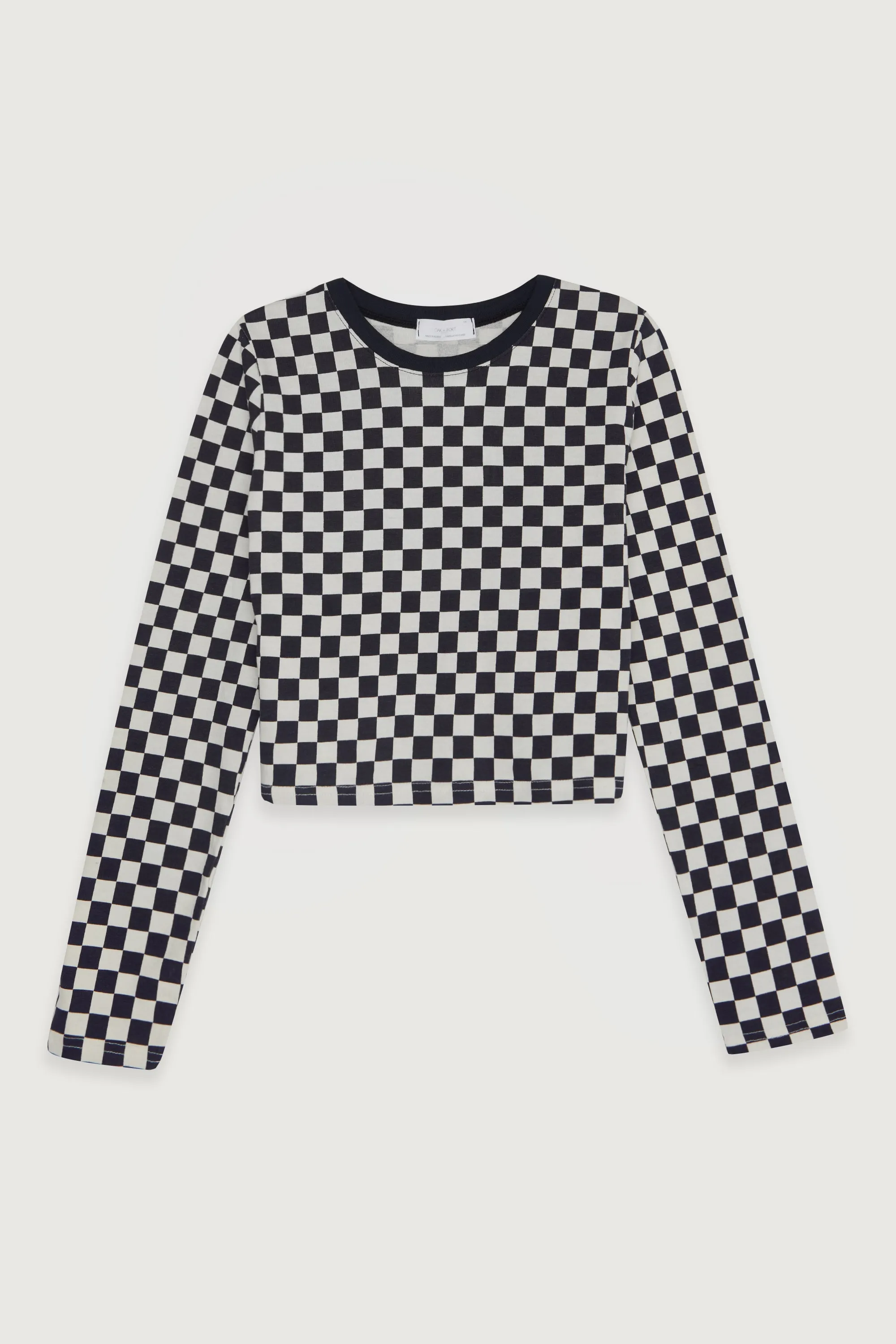 CHECKERED LONG SLEEVE TOP