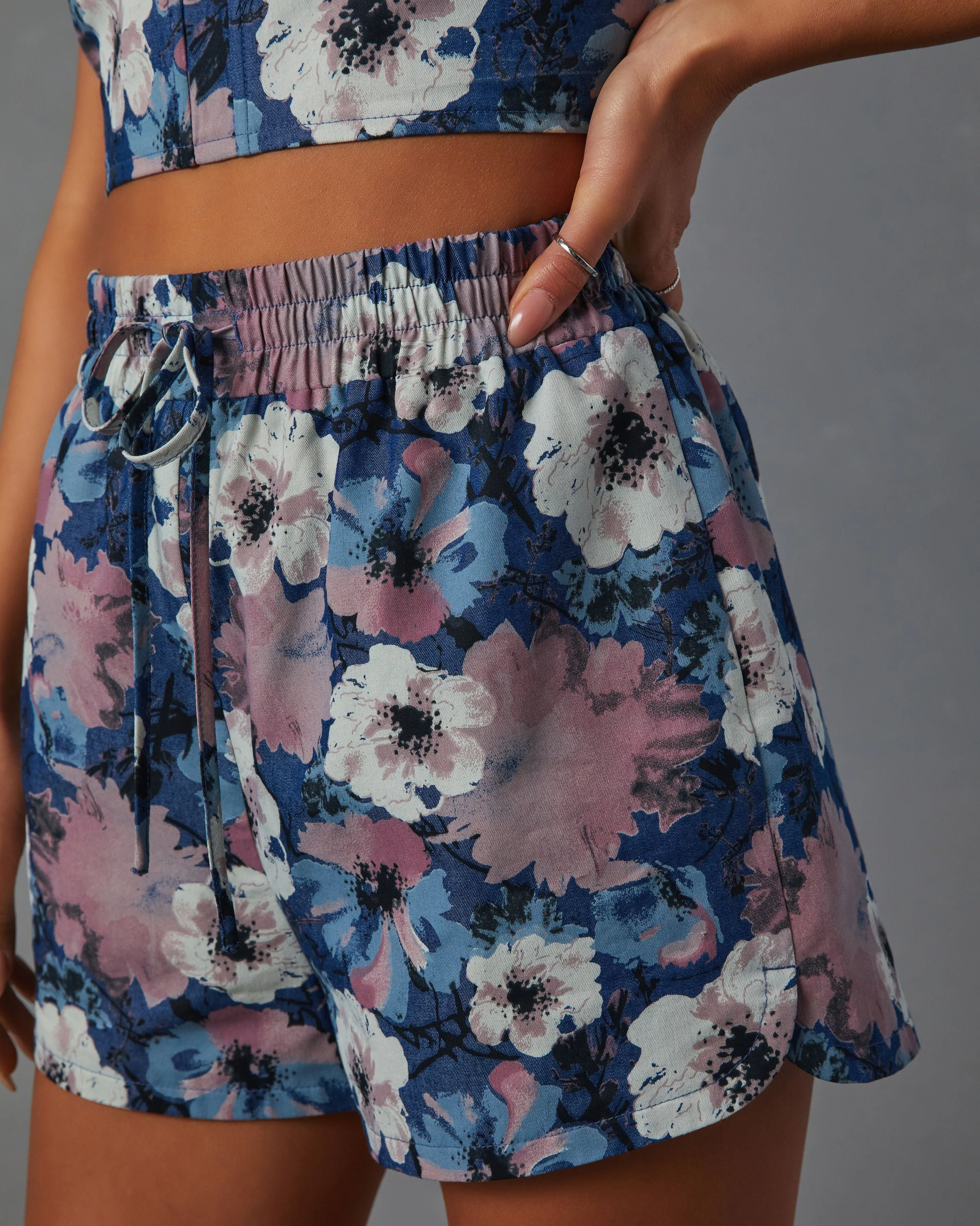 Ciara Floral Print High Waisted Short