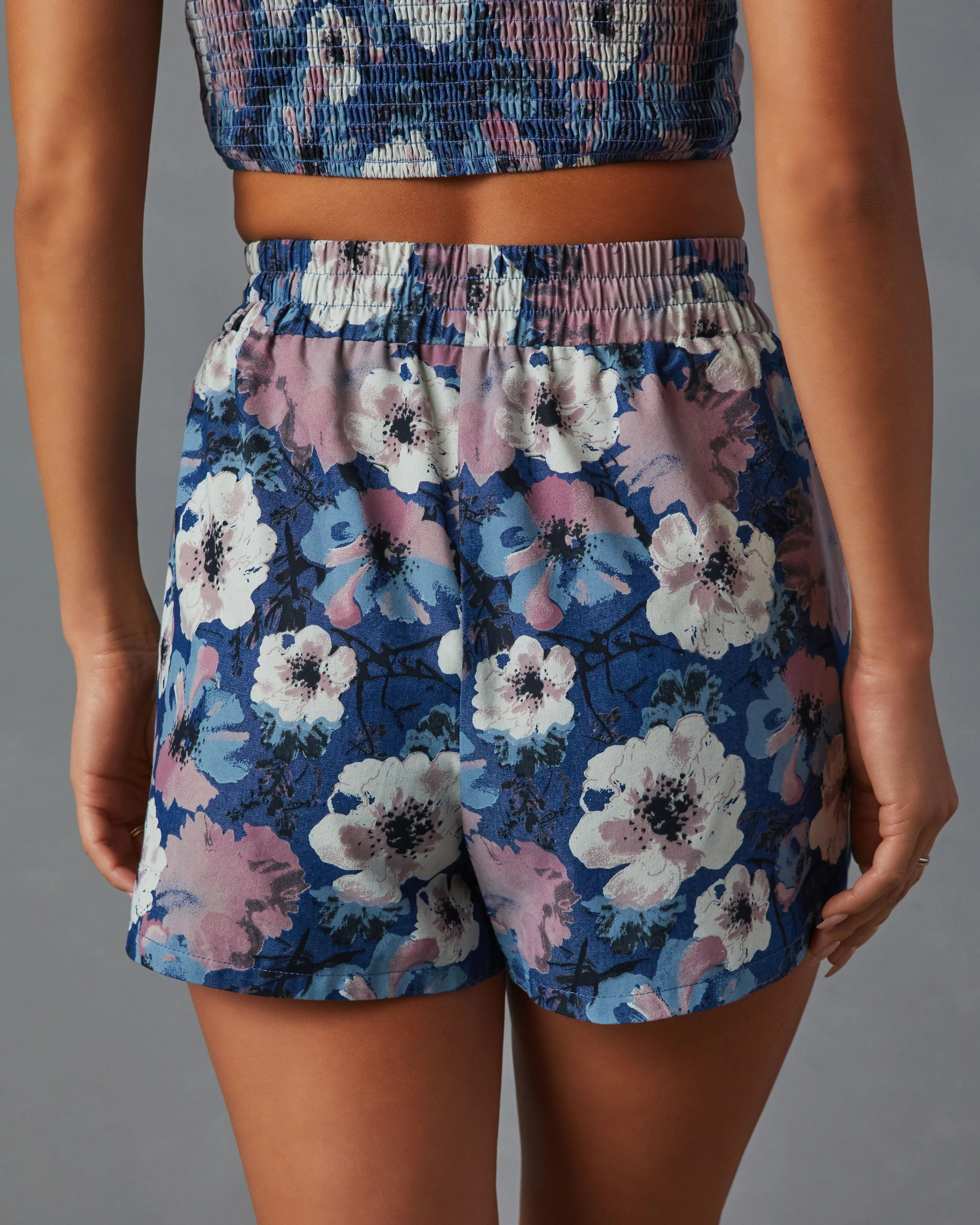 Ciara Floral Print High Waisted Short