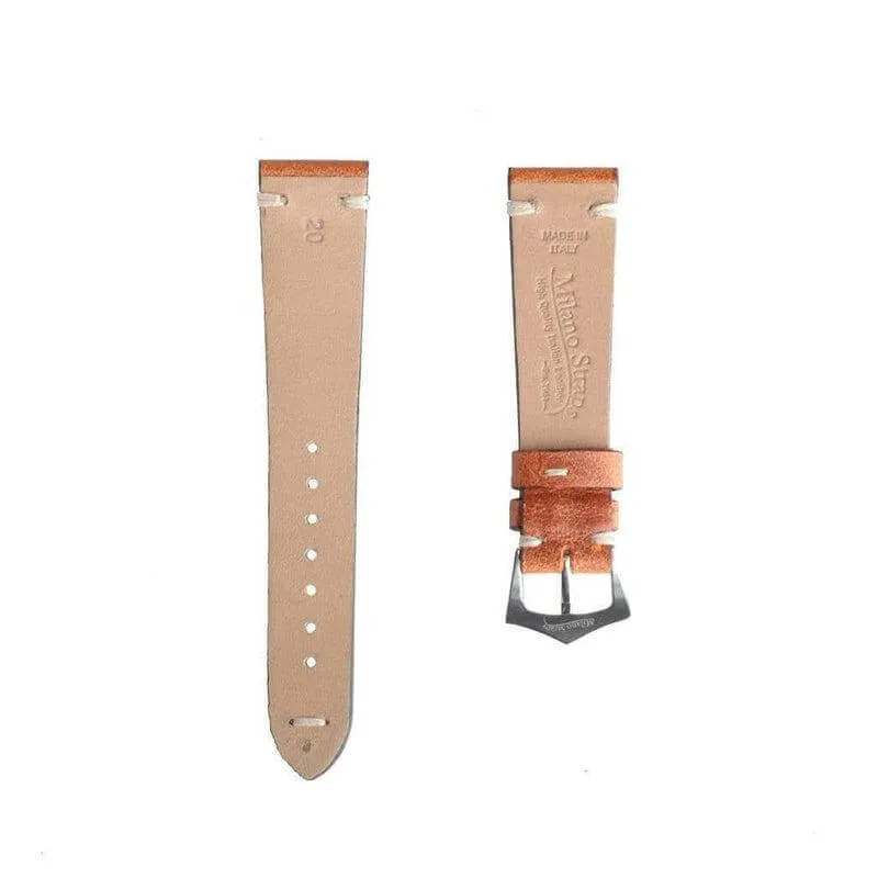 Cognac Vintage Leather Watch Strap