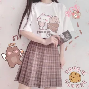 COOKIE COOKIE Tee With Bunny And Cookie Print