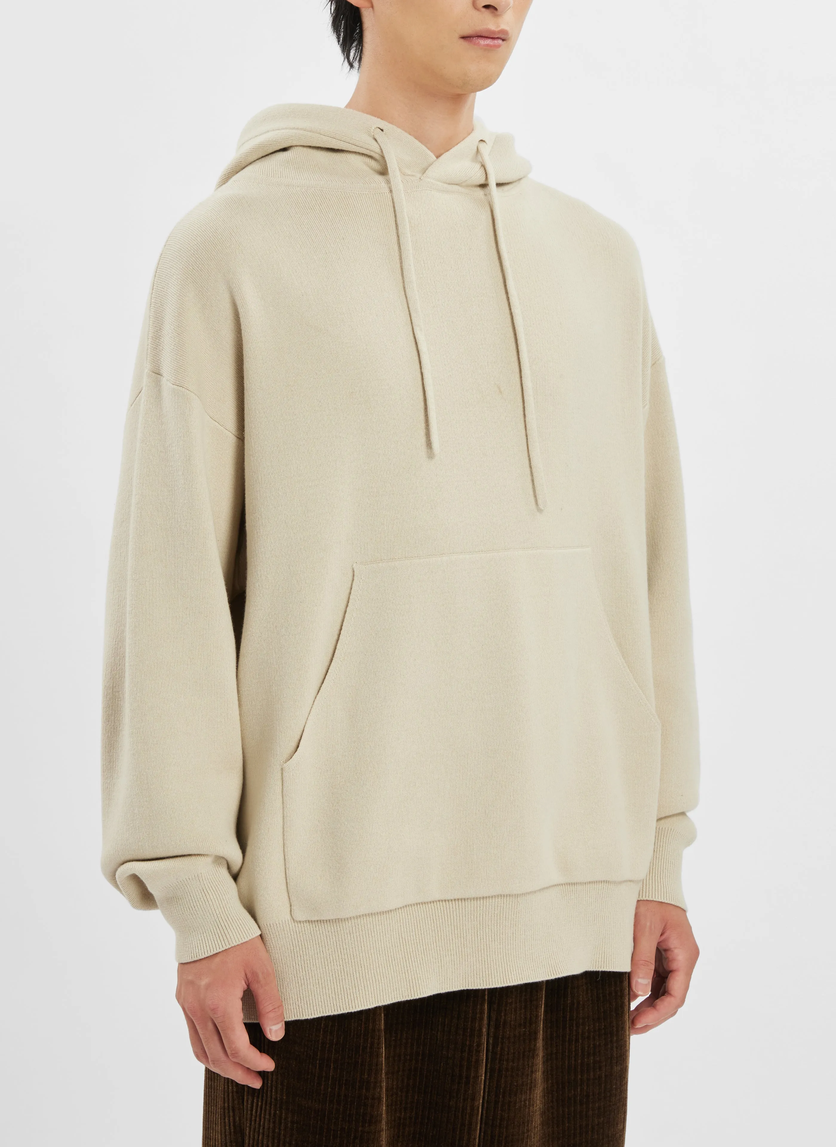 Cotton Nylon Wool Knitted Hoodie