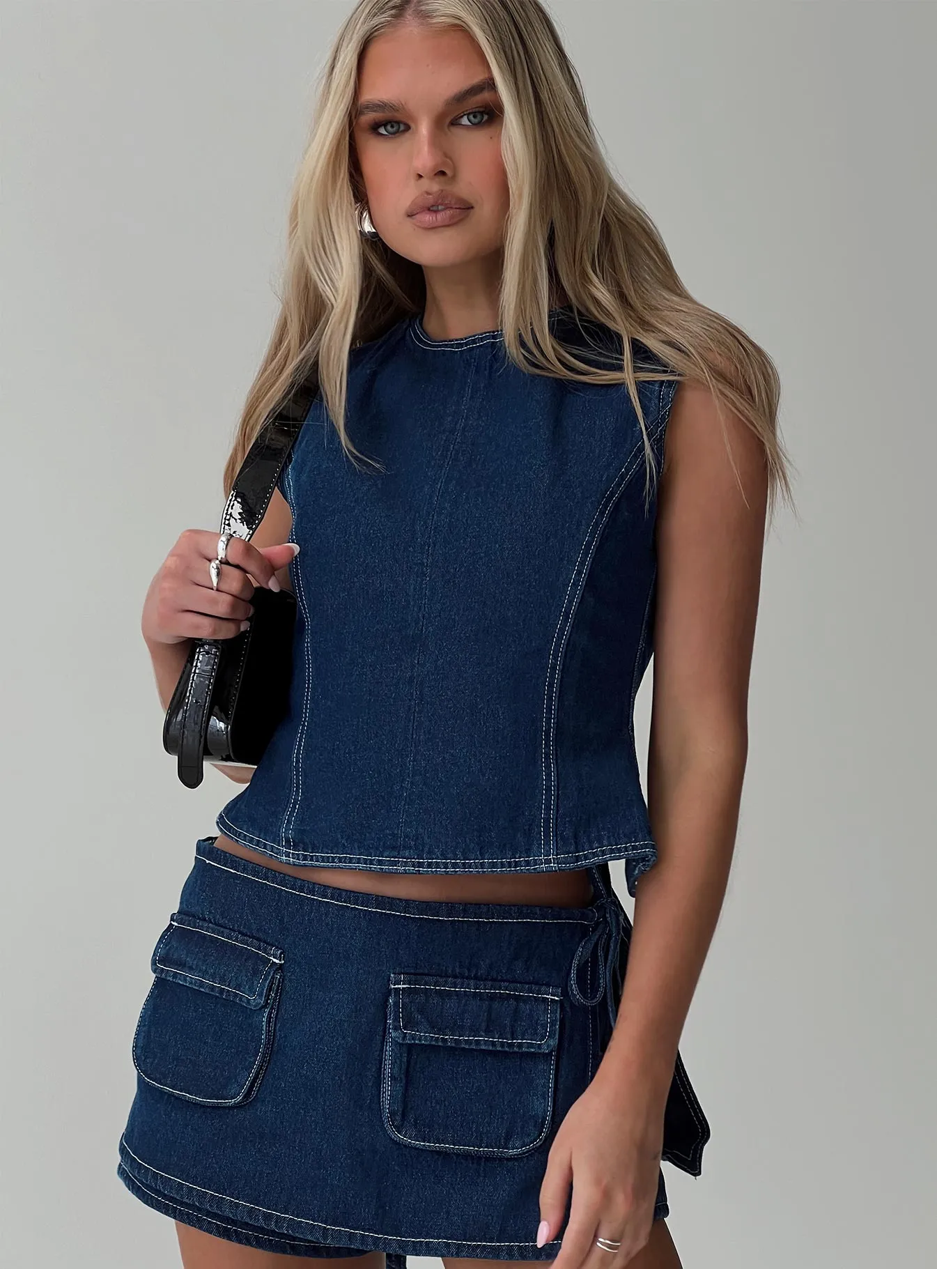 Countryside Skort Blue Denim