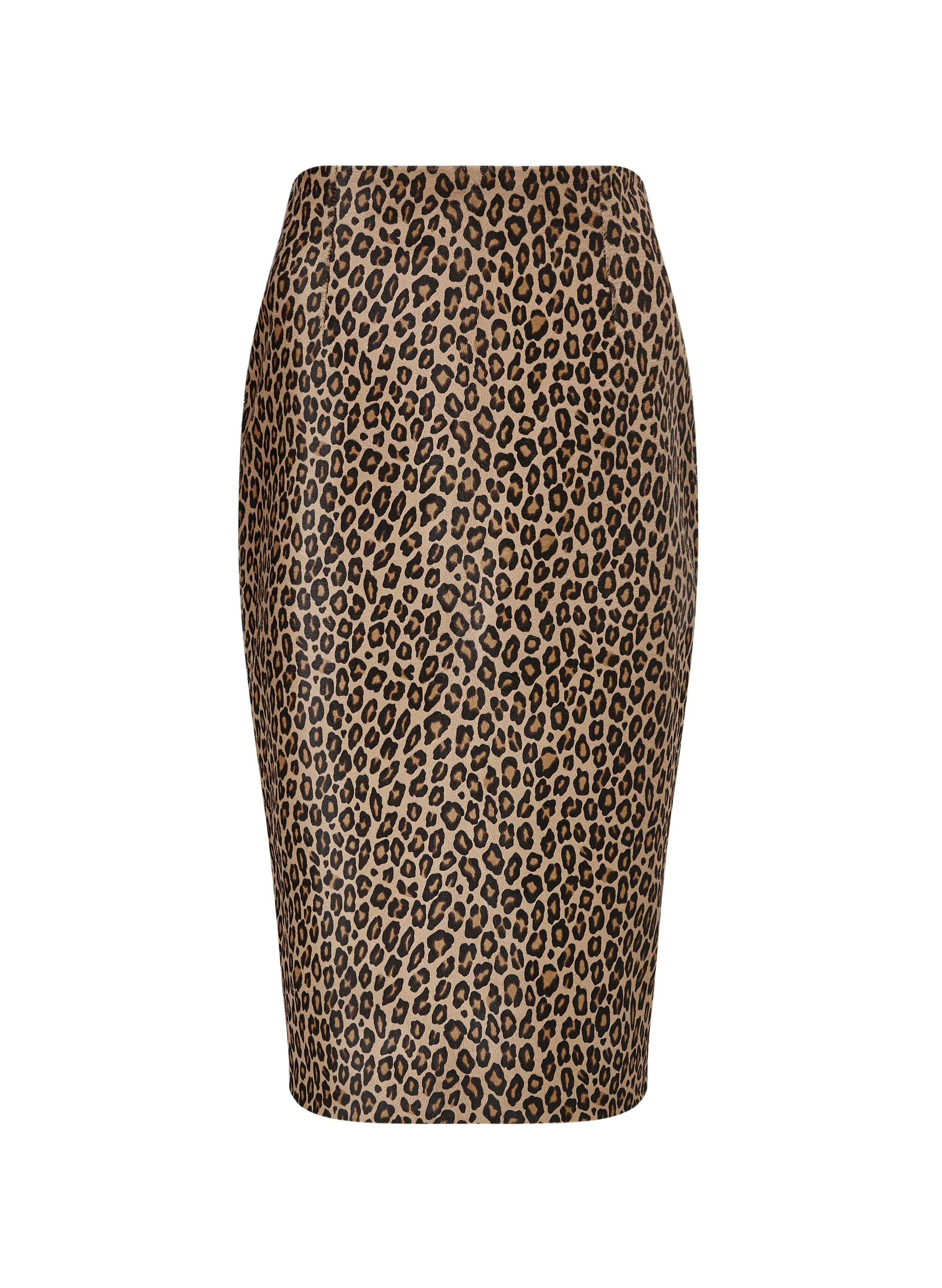 Cristina Leopard Leather Skirt