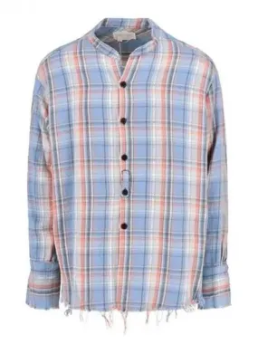 Distressed Check Cotton Shirt 271834