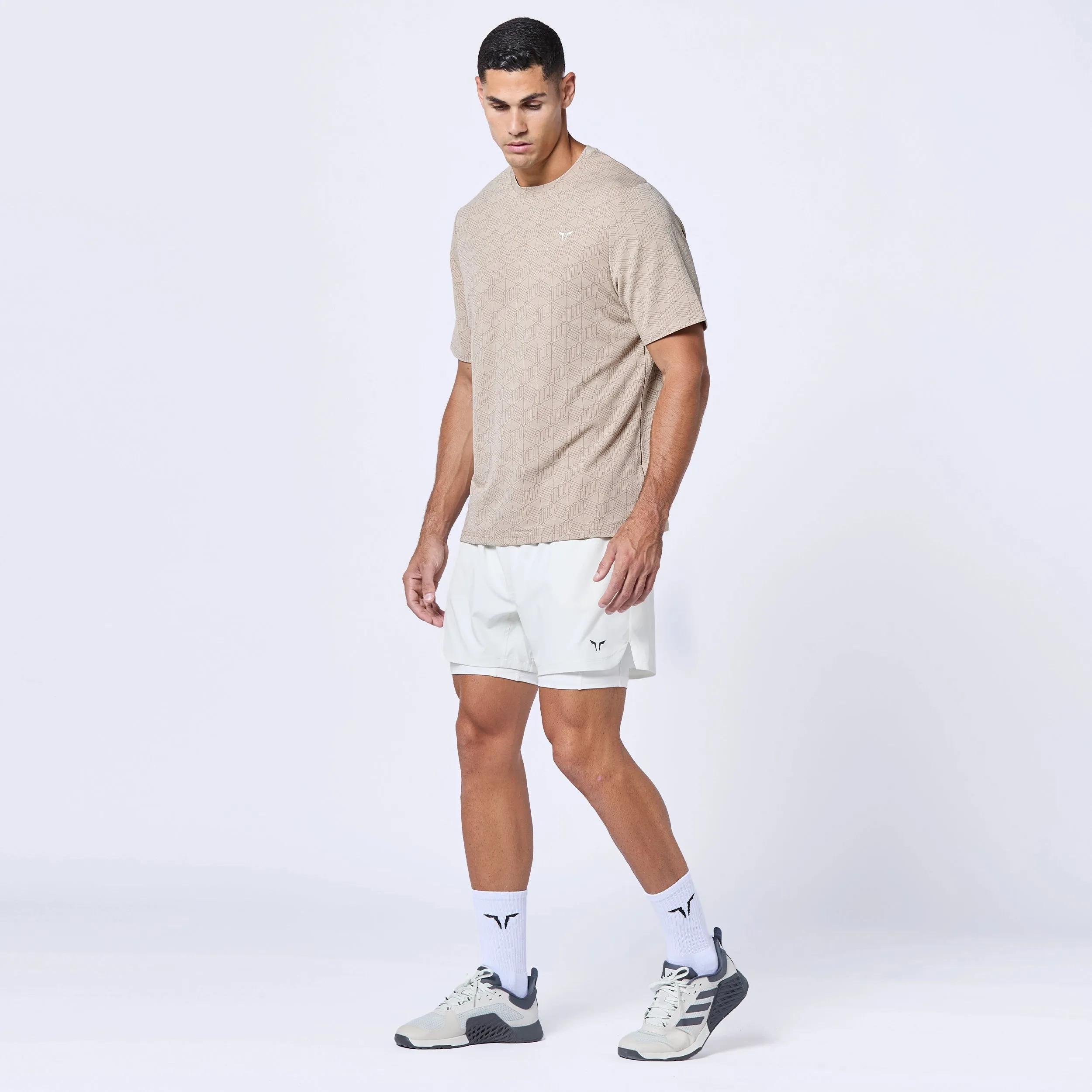 Essential Active Tee - Cobblestone Print