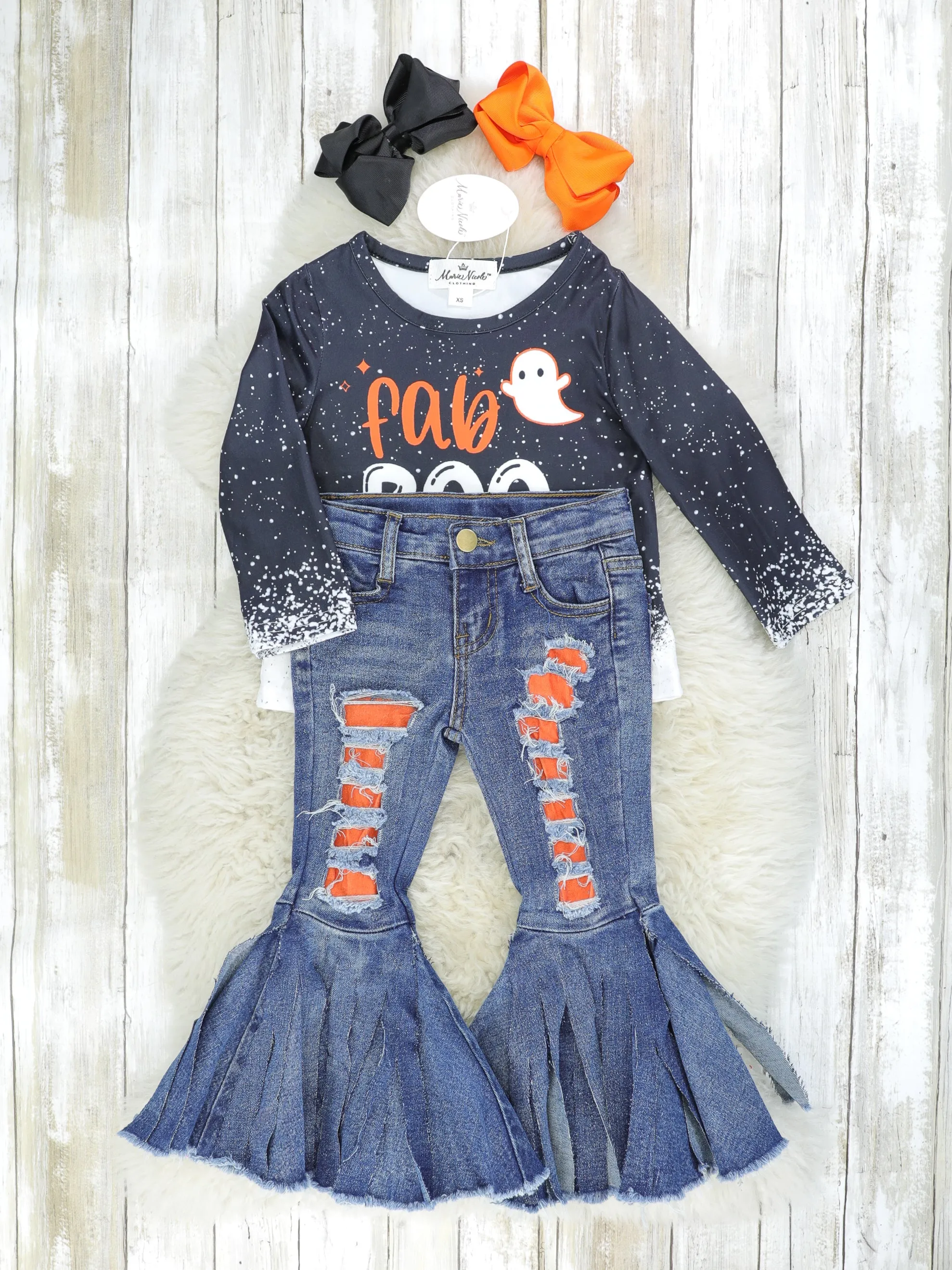 Fa BOO Lous Ghost Denim Outfit