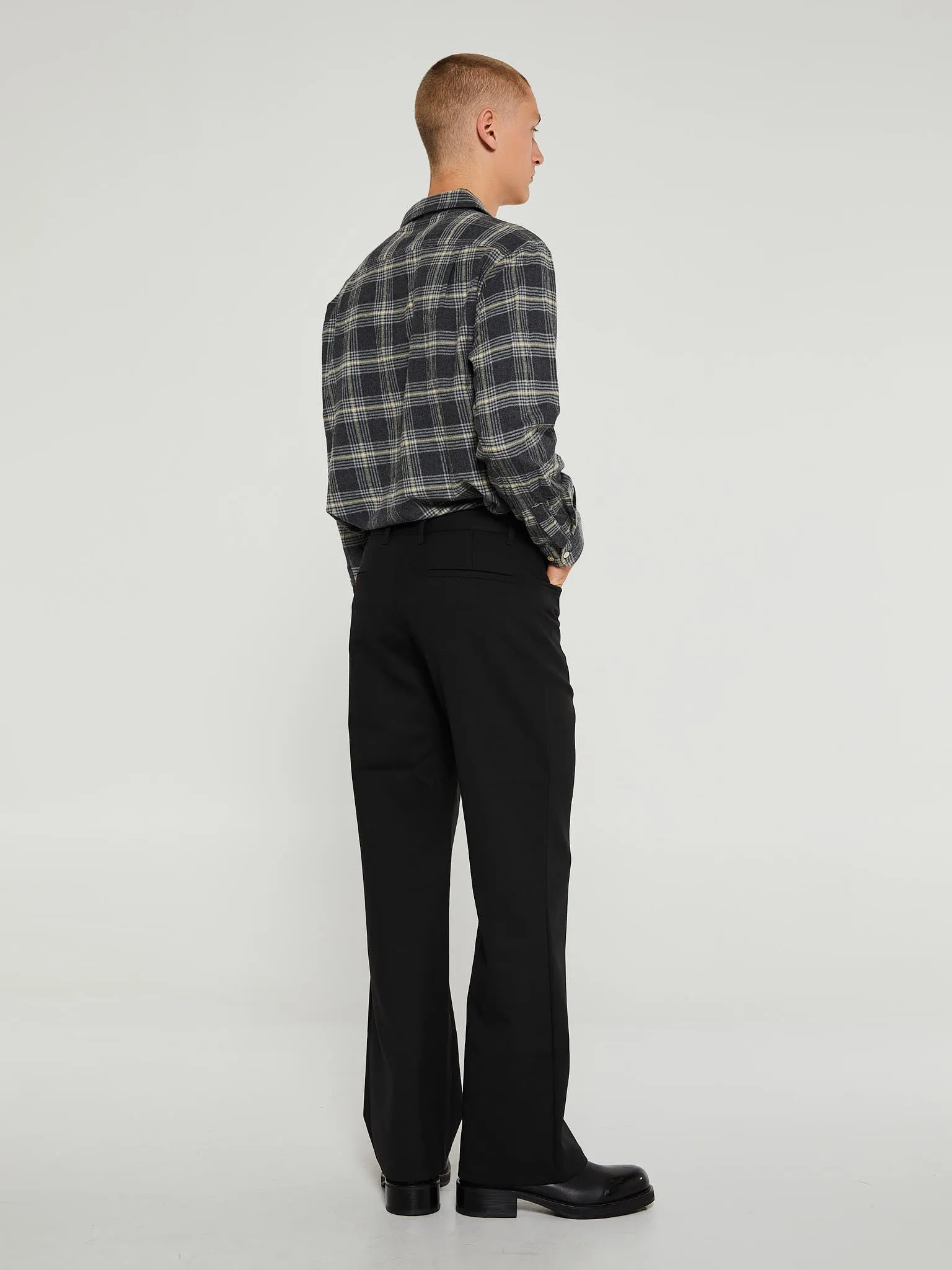 Flare French Trousers in Black