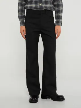 Flare French Trousers in Black