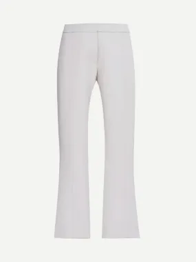 Flared Cavalry Wool Trousers in Snow