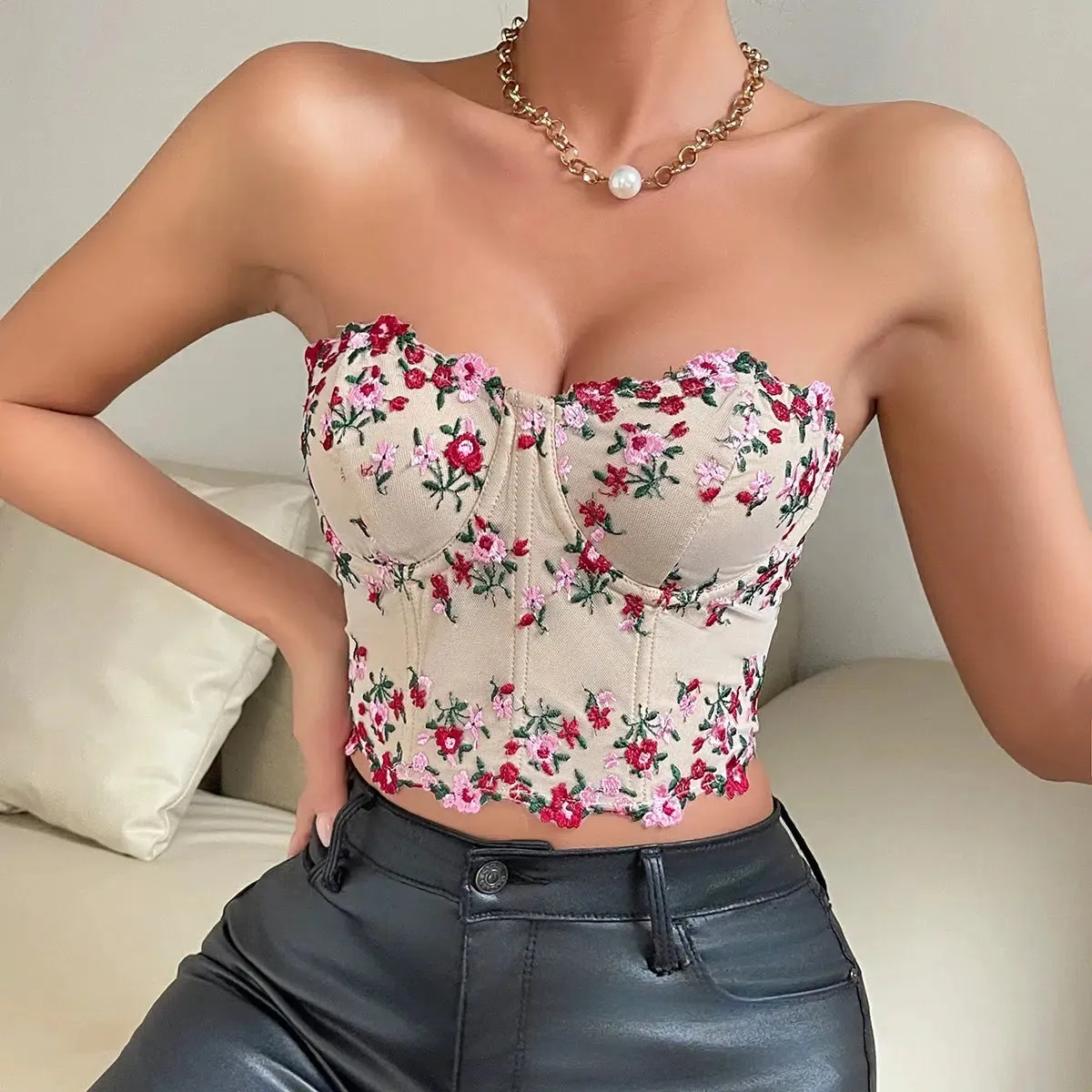 Floral Corset Top