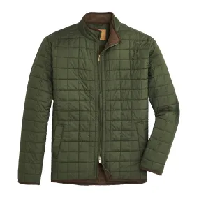 Grid Quilted Jacket - Olive