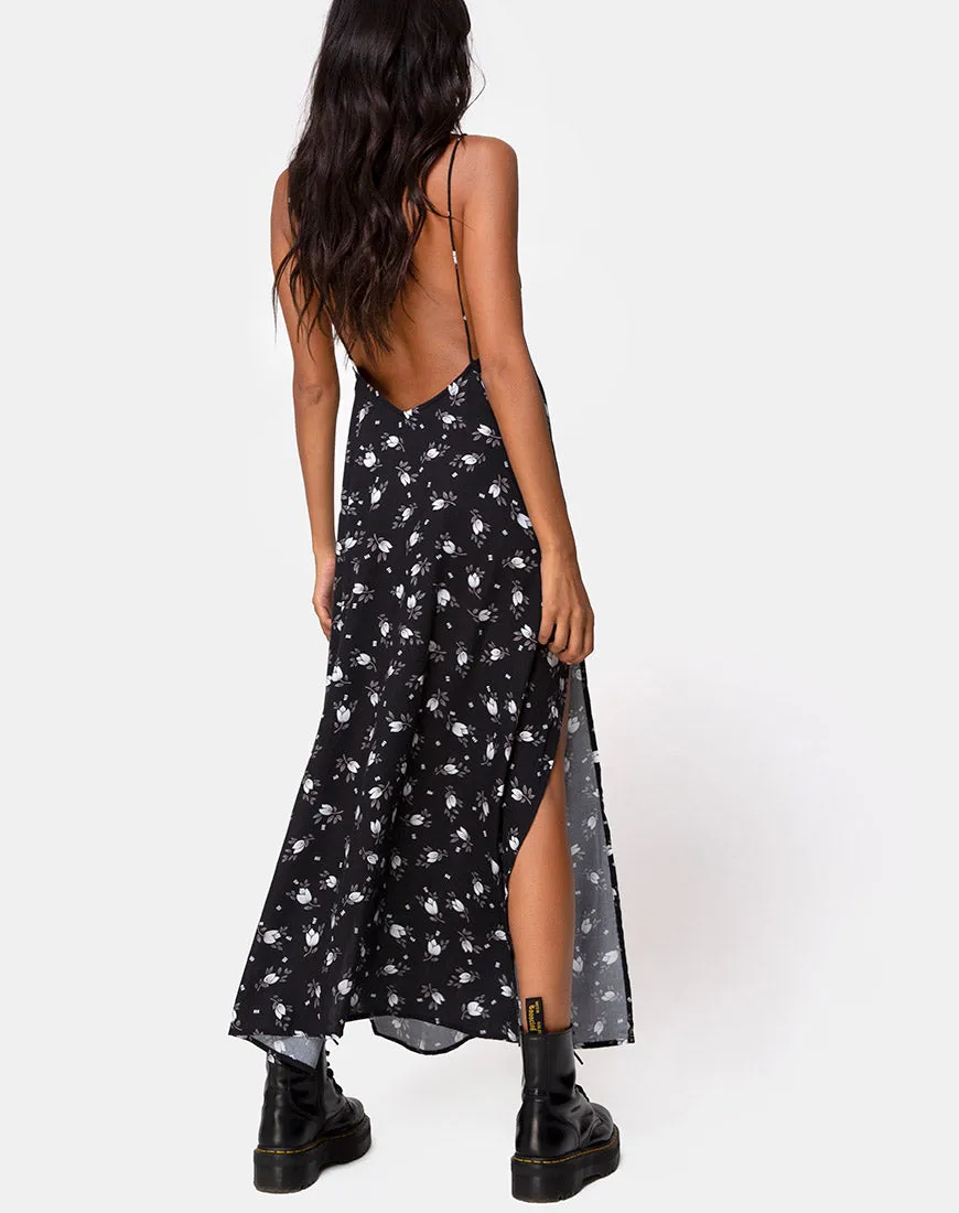 Hime Maxi Dress in Dark Tulip