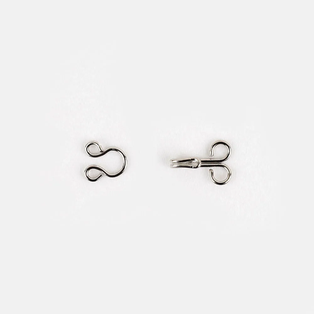 Hook & Eye Sets 10mm - Nickel