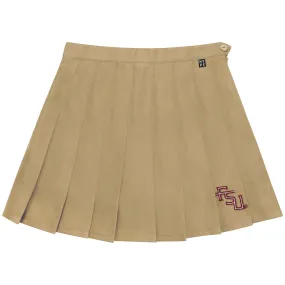 Hype & Vice Women's Stacked FSU Logo Tennis Skort - Gold