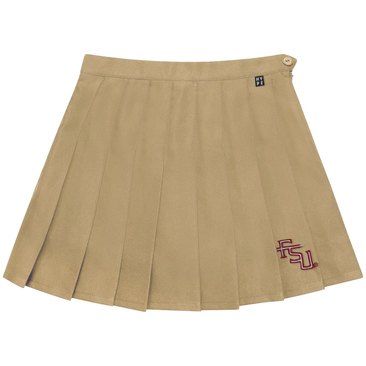 Hype & Vice Women's Stacked FSU Logo Tennis Skort - Gold