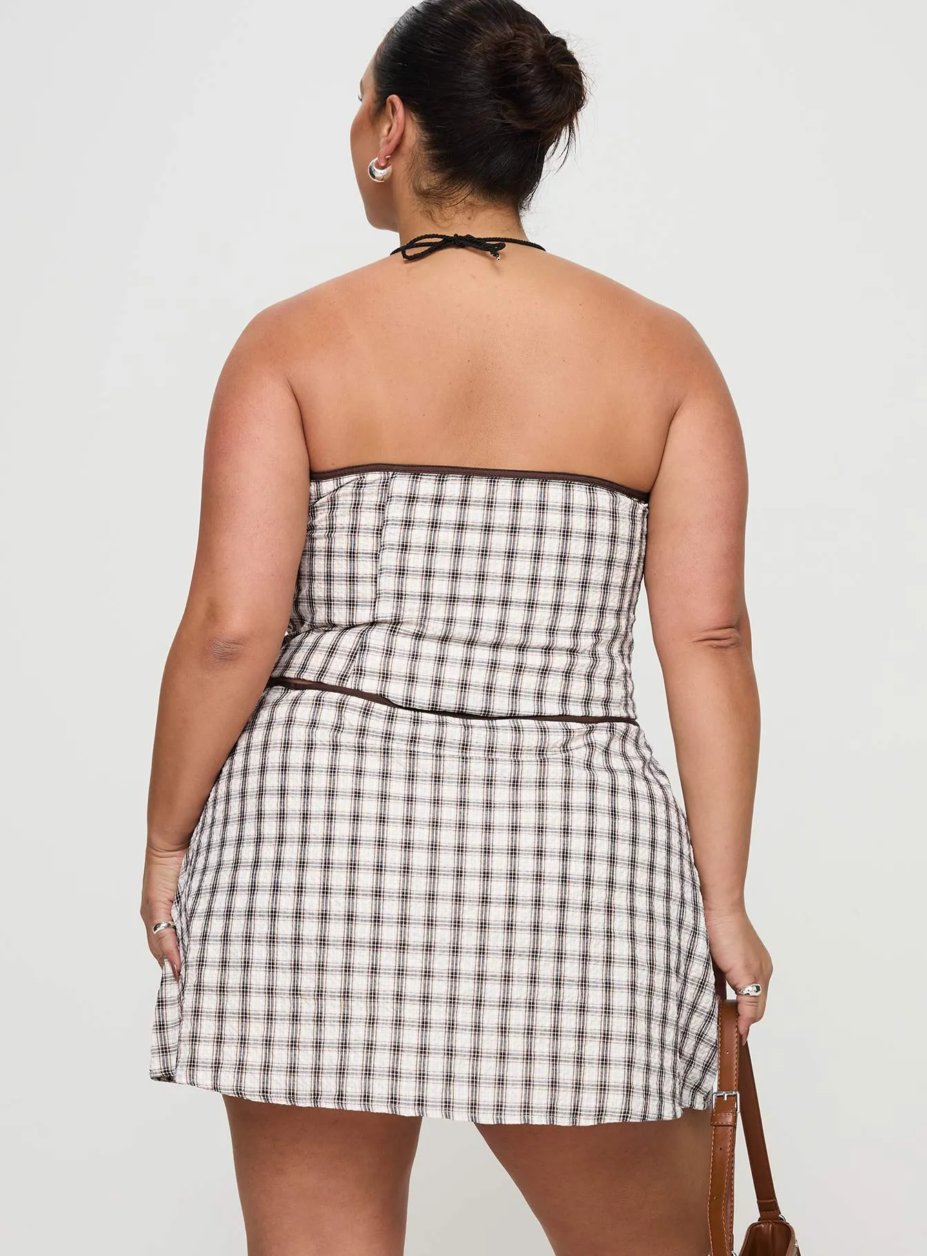 Korren Low Rise Skort Plaid Curve