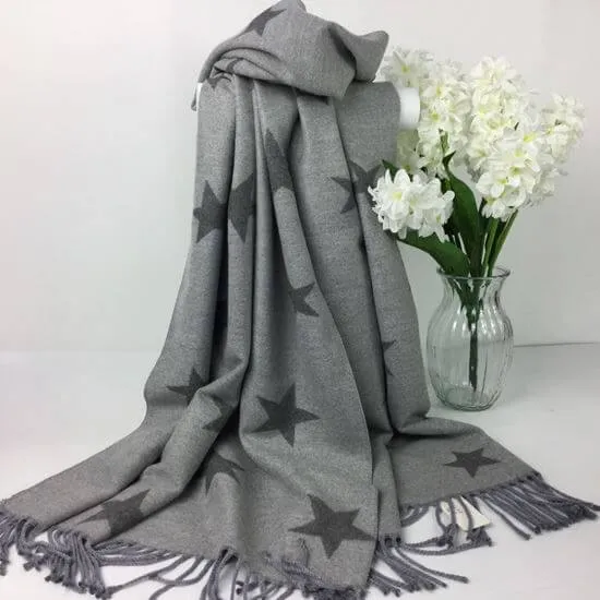 Ladies Cashmere Star Scarf