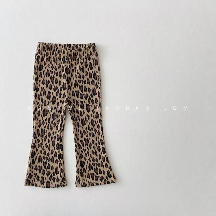 Leopard Print Flare Pants