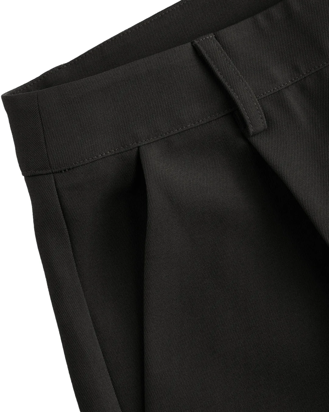 New Nostalgia Pleated Wide Leg Tailored Pants In Black