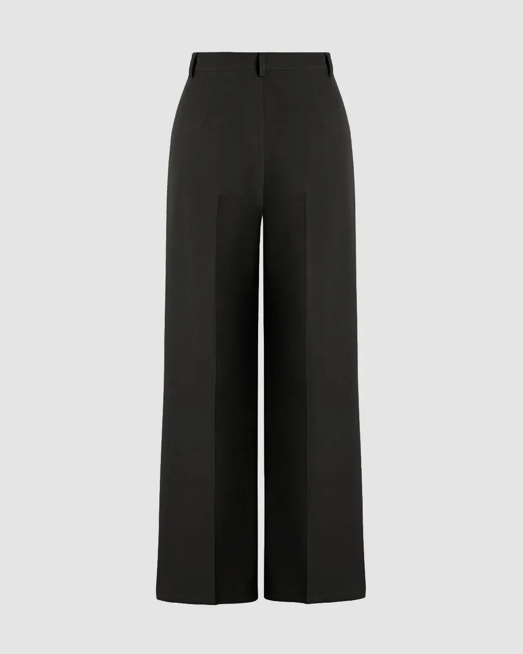 New Nostalgia Pleated Wide Leg Tailored Pants In Black