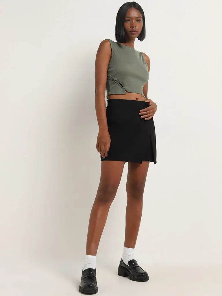 Nuon Black High-Rise Skort