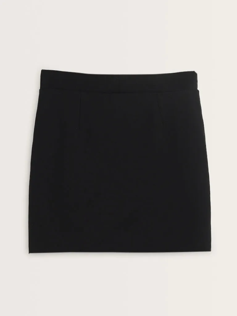 Nuon Black High-Rise Skort