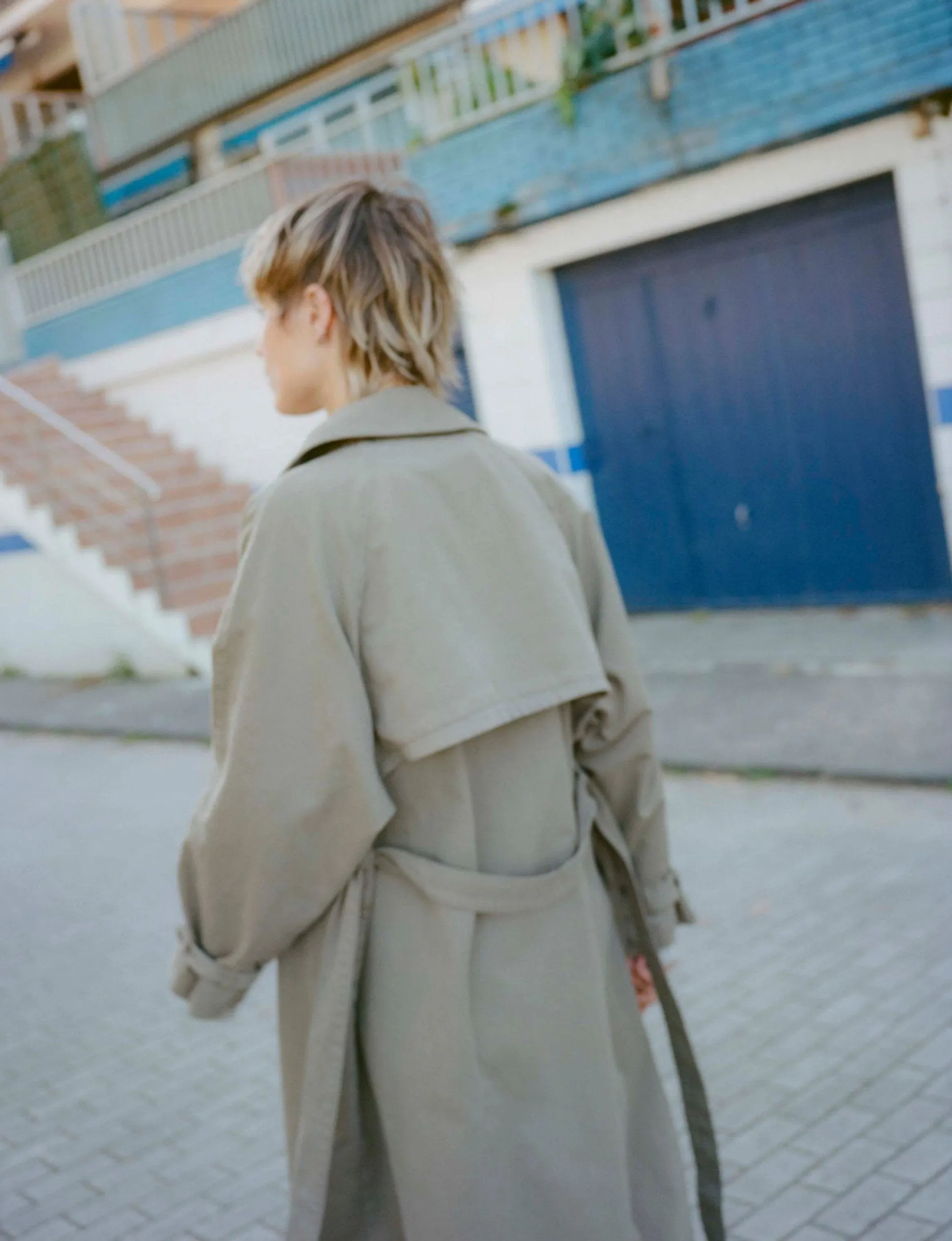 Oversized Trench, Organic Twill, Olive Khaki