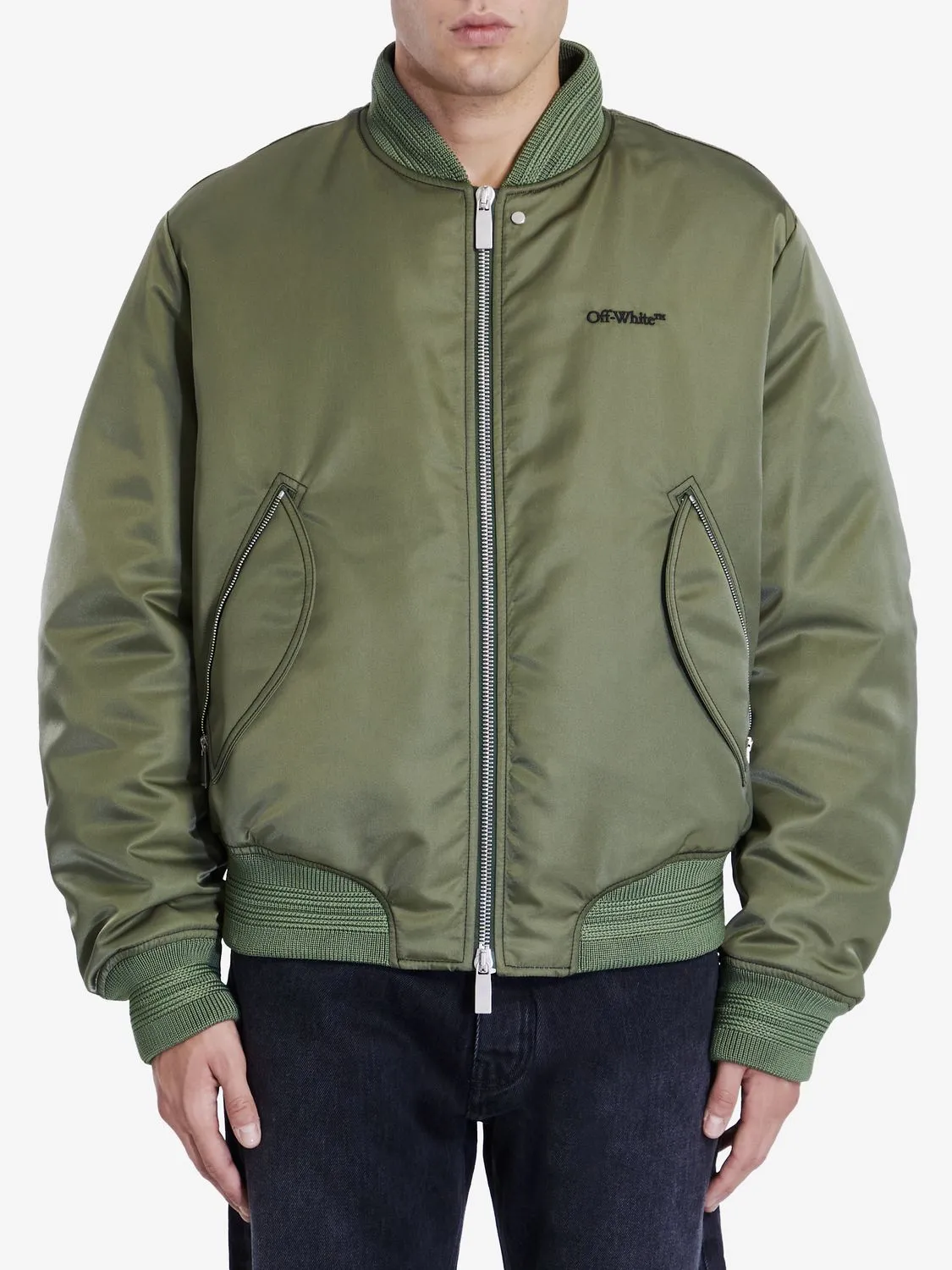 PADDED NYLON BOMBER JACKET