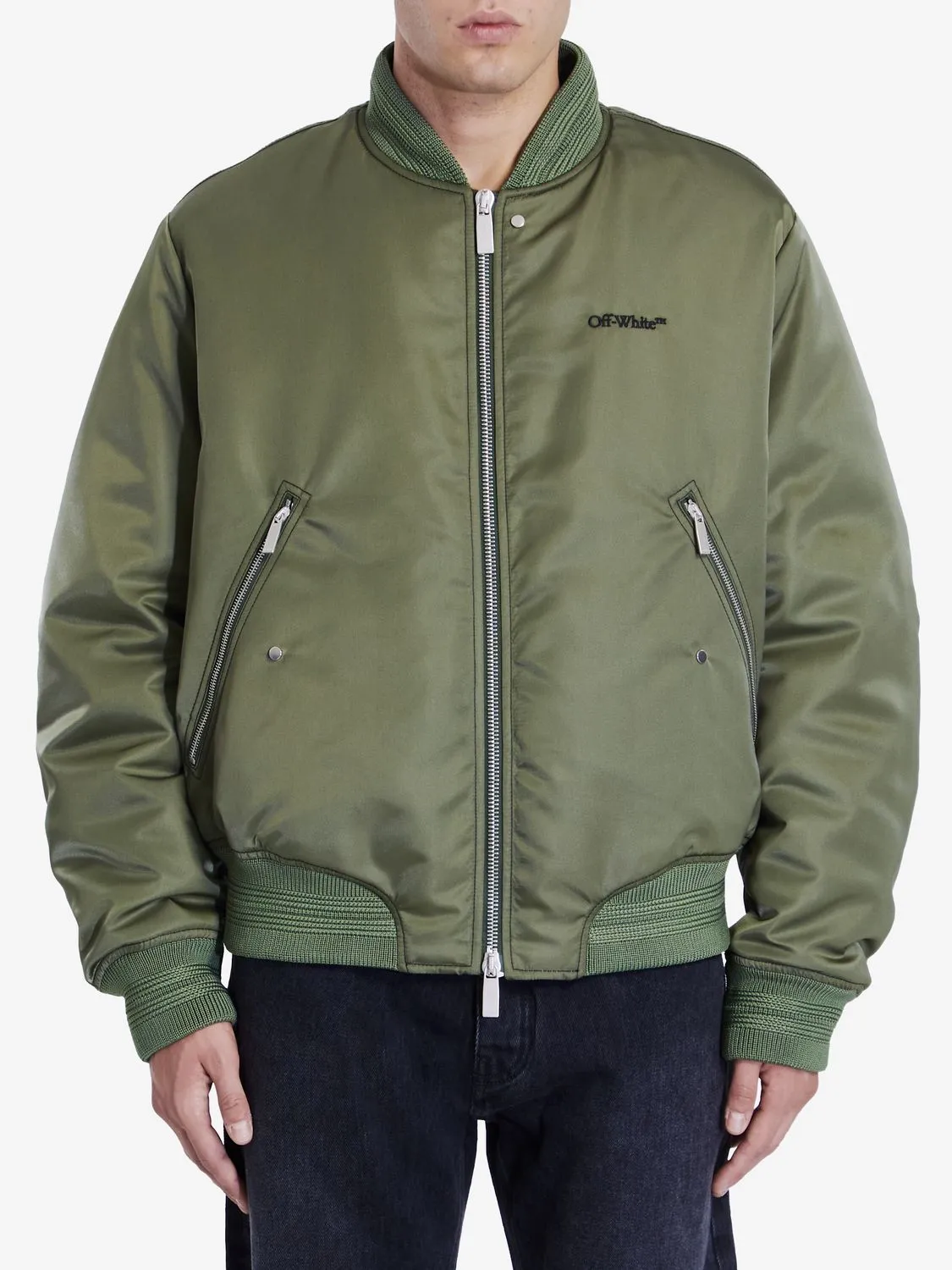 PADDED NYLON BOMBER JACKET